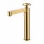 Grifo lavabo alto monomando Olimpo oro cepillado de Imex